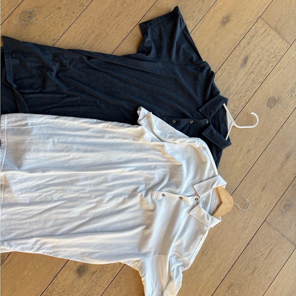 Classic Black and White Polo Shirt Set from Fresh Clean Threads.  XL-Tall